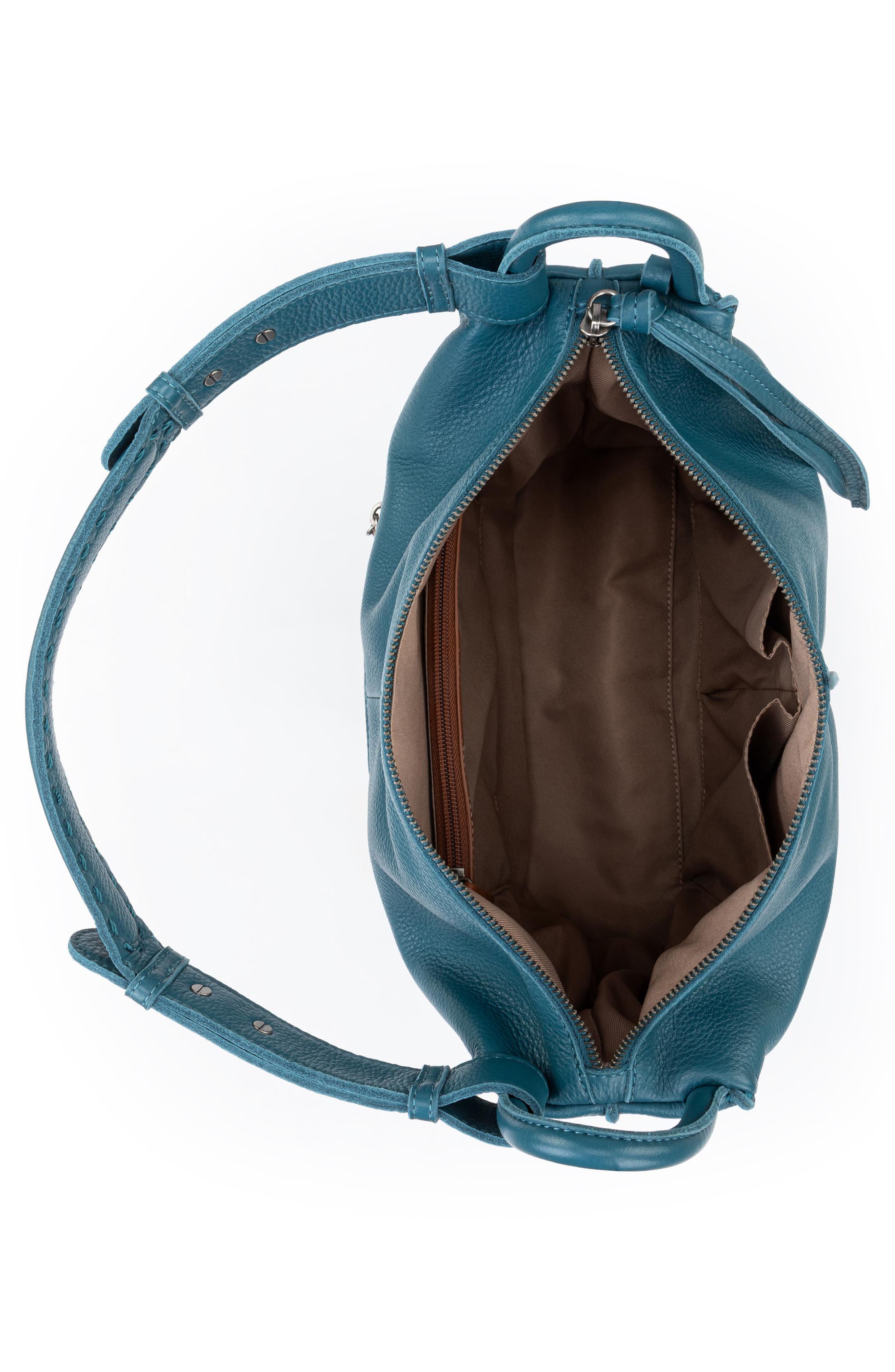 Los Feliz Hobo Leather Bag, Alternate, color, DEEP TEAL