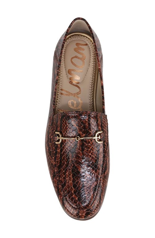 Sam Edelman Loraine Bit Loafer Stable Brown Python Leather In Stable Brown