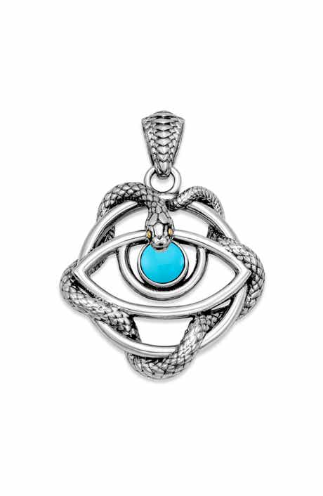 SAMUEL B. Sleeping Beauty Turquoise Evil Eye Pendant