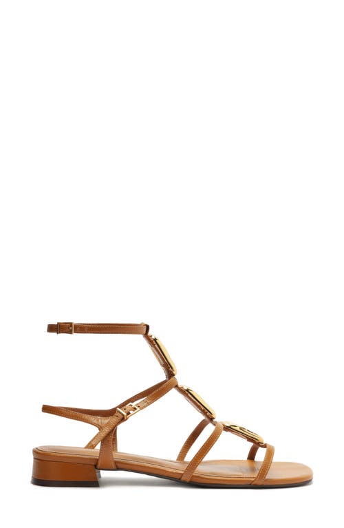 Arezzo Gretta Ankle Strap Sandal In Gold