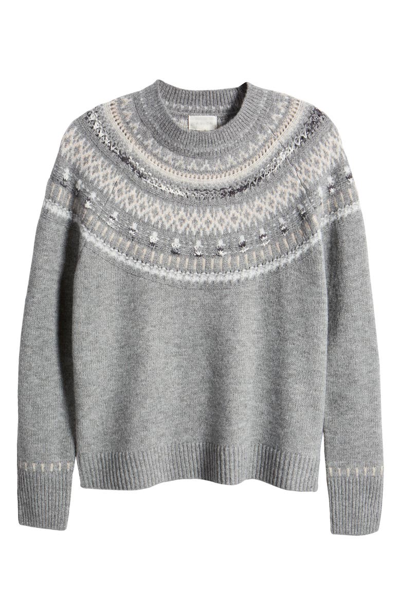 Caslon<sup>®</sup> Fair Isle Funnel Neck Sweater, Alternate, color, 