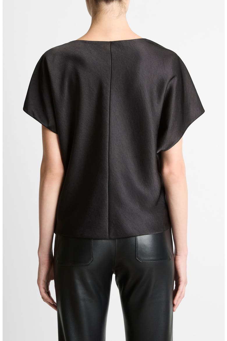 Draped Dolman Sleeve Top, Alternate, color, BLACK