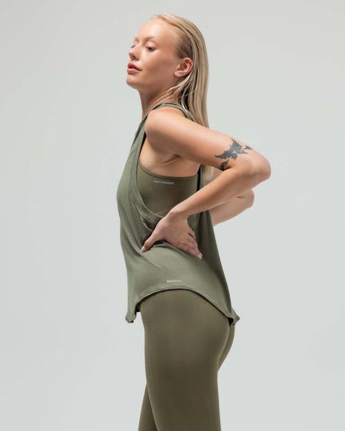 Reformer The Loose Racerback Tank Top In Green