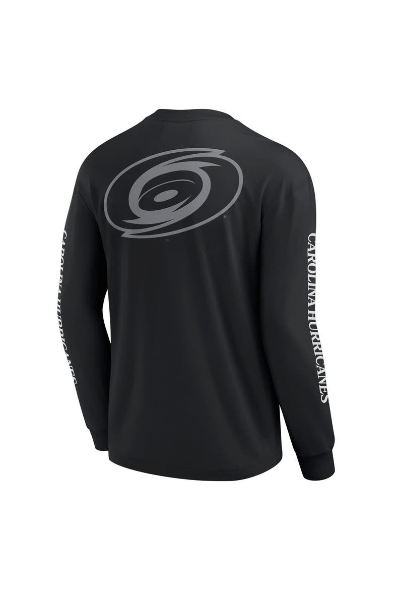 Men's Fanatics Black Carolina Hurricanes Elements Strive Long Sleeve T-Shirt, Alternate, color, Black