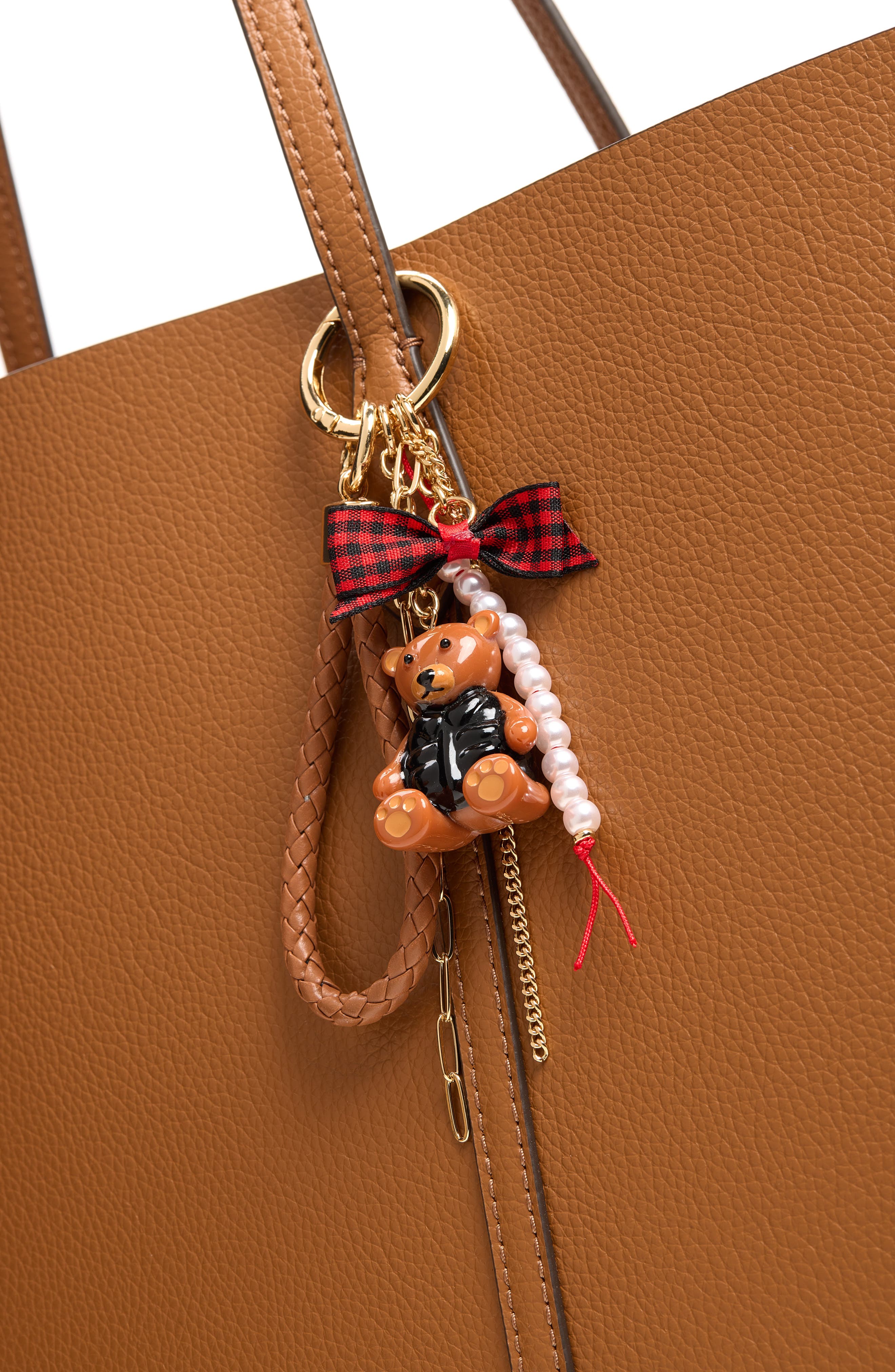 Bear Cluster Bag Charm, Alternate, color, BROWN MULTI- GOLD