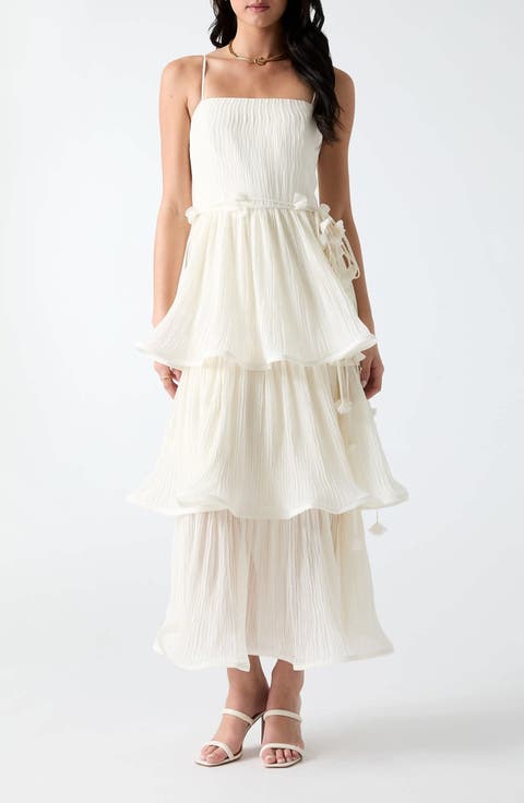 Alessia Sleeveless Tiered Ruffle Maxi Dress
