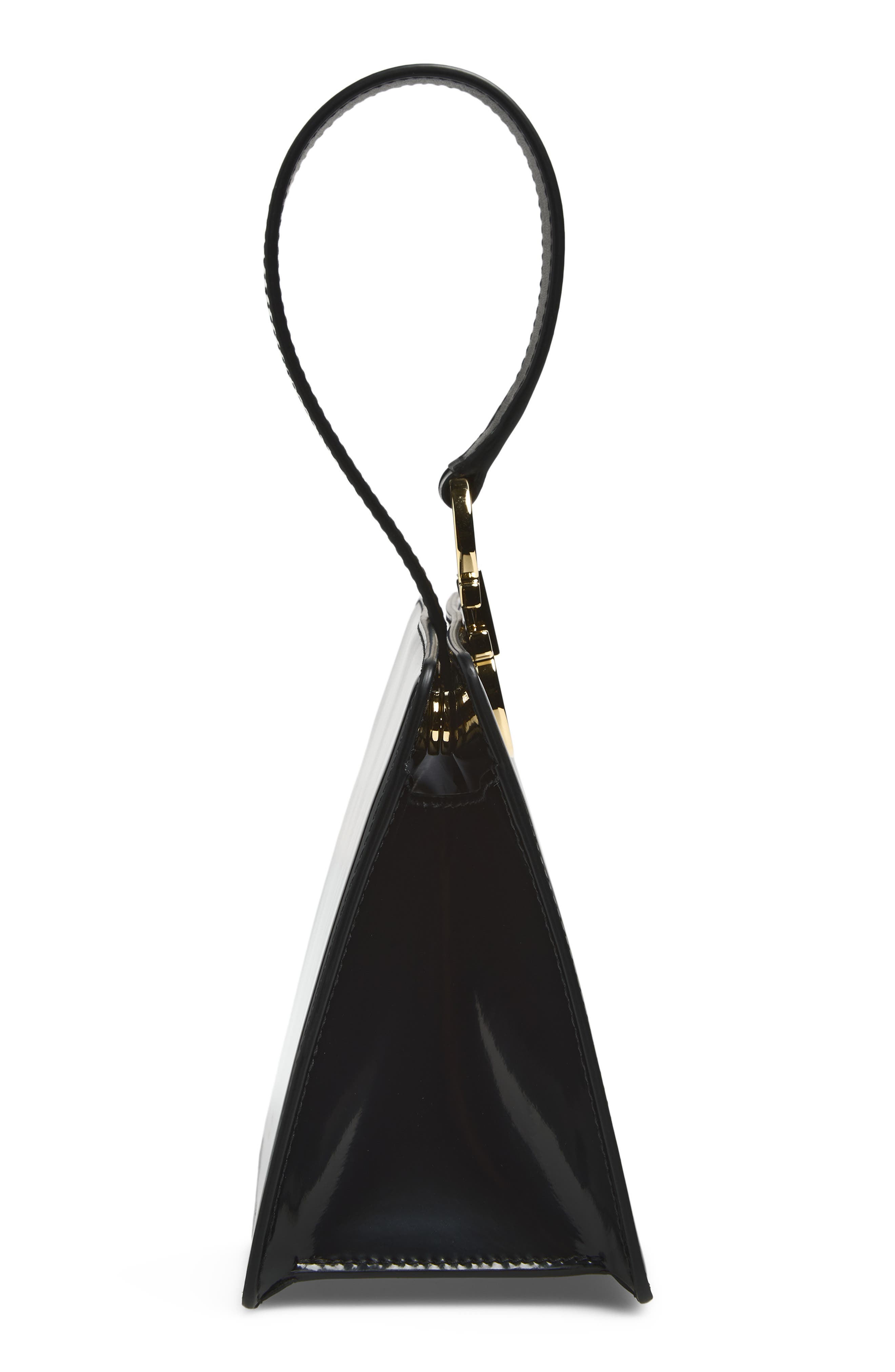 FERRAGAMO Double Gancio Leather Mini Clutch, Alternate, color, Nero Nero Nero