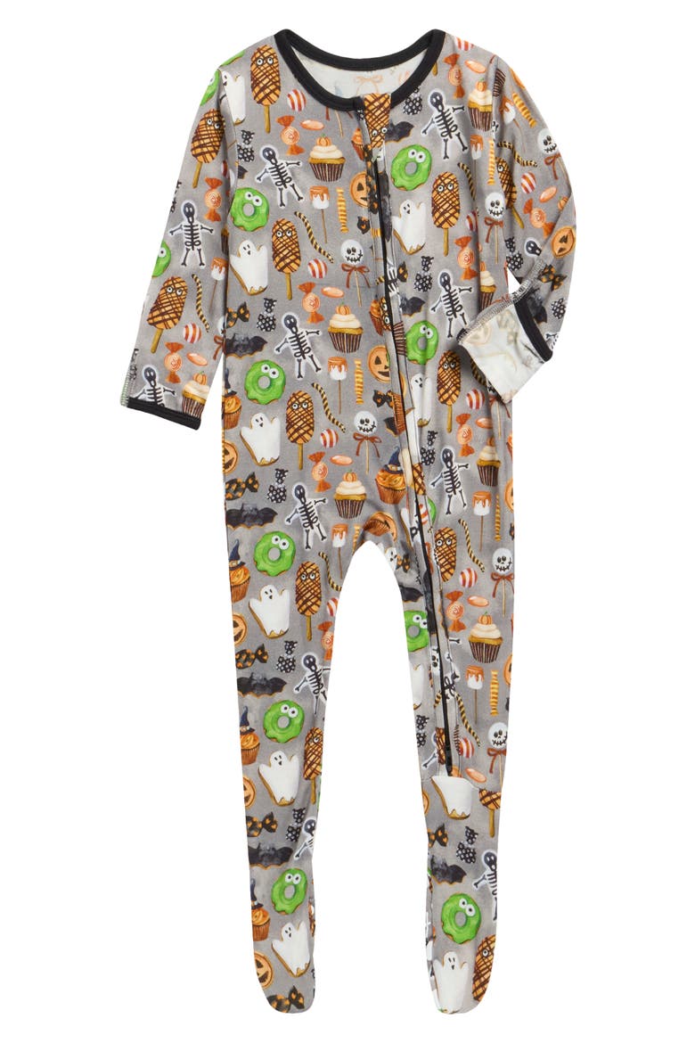 Print Zip Footie, Main, color, HALLOWEEN TREATS