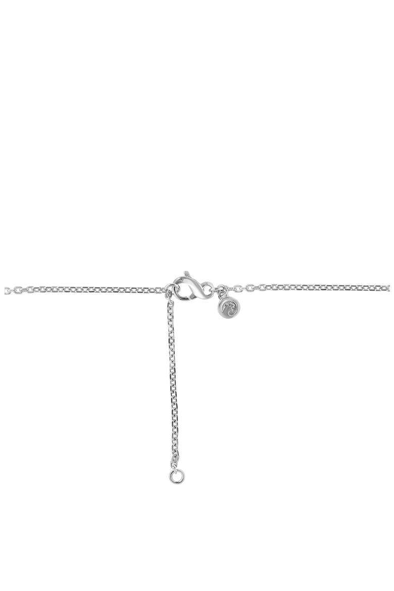Sterling Silver Diamond Square Pendant Necklace, Alternate, color, WHITE