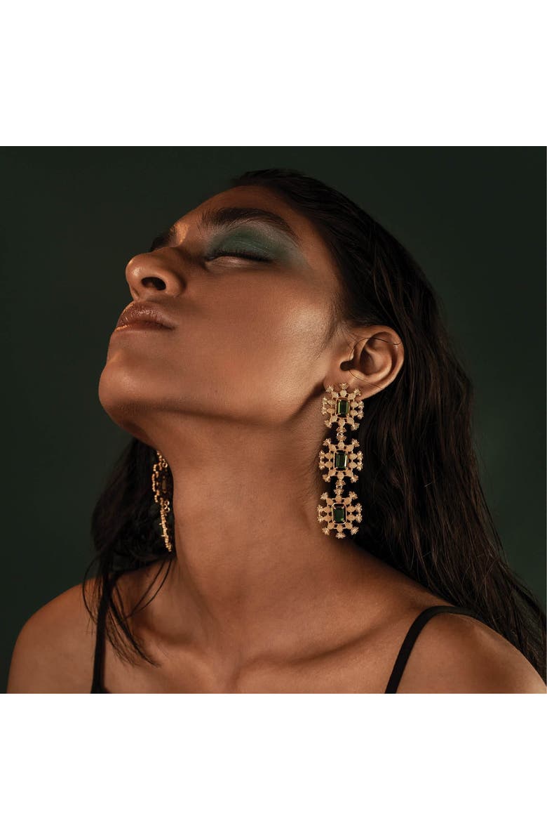 Dhwani Bhansal PINA EARRINGS, Alternate, color, Gold Plated