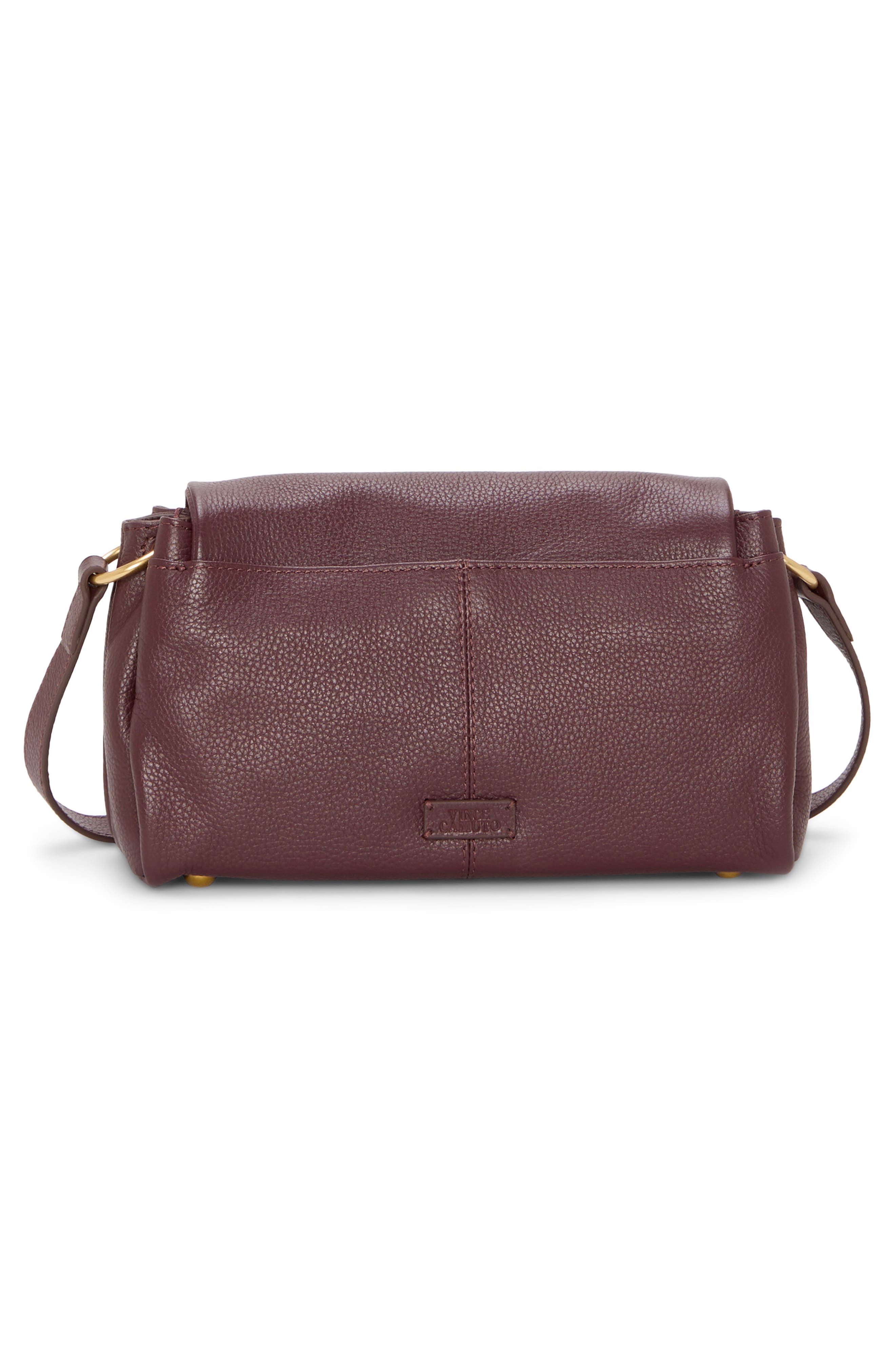 Vince Camuto Medna Leather Crossbody Bag, Alternate, color, Red