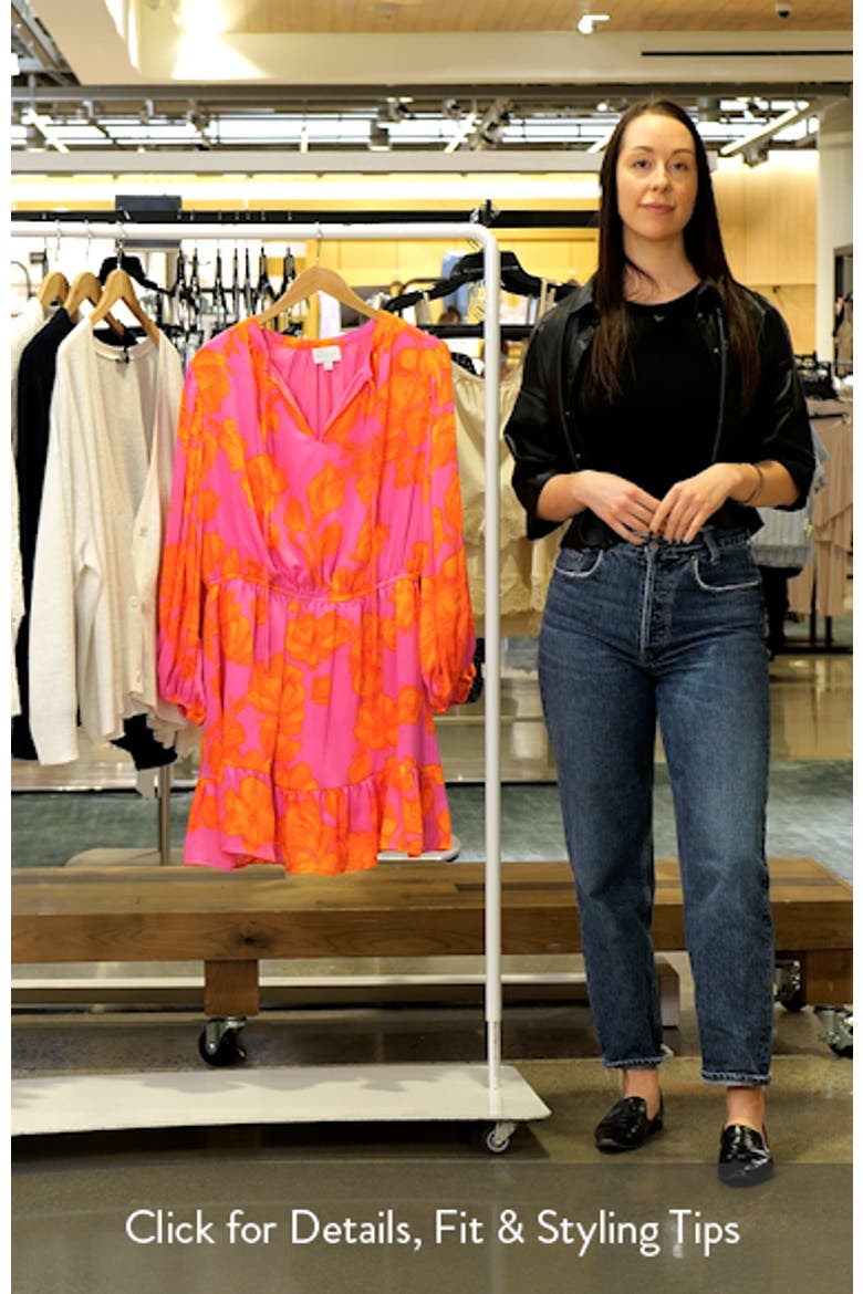 Pacey Floral Paxton Balloon Sleeve Minidress video