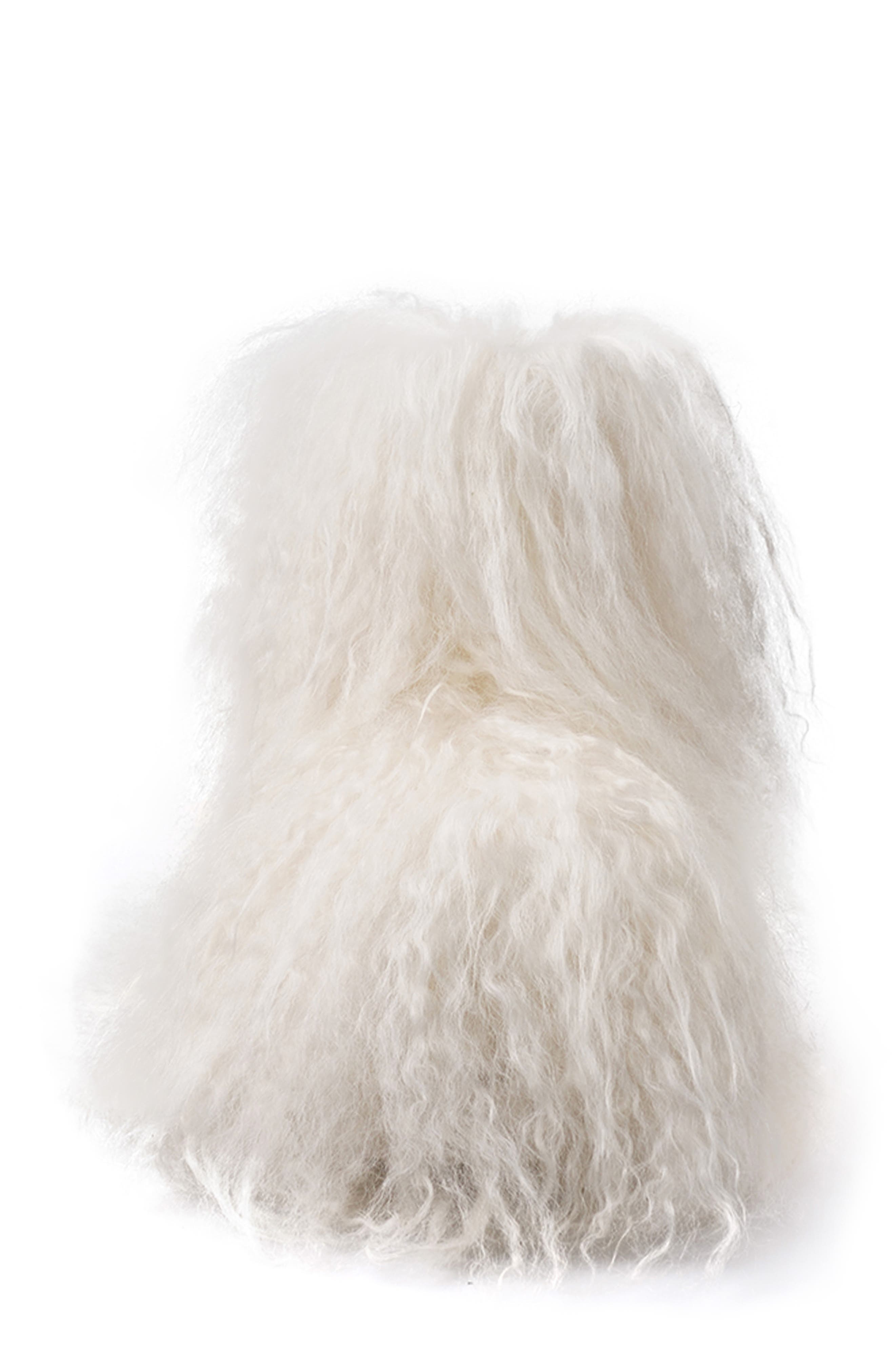 Risha Genuine Shearling Bootie, Alternate, color, IVORY O
