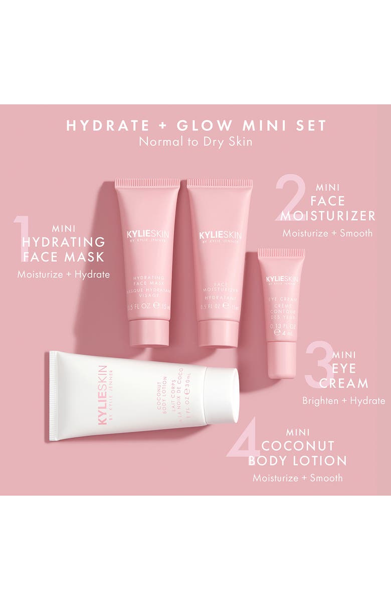 Kylie Cosmetics Hydrate & Glow Mini Skincare Set, Alternate, color, 