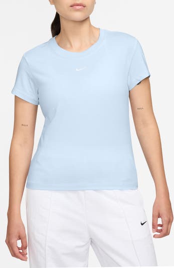★ Nike★ Sportswear Chill Knit T-shirt W Blue Tint Sale FV Nike Sportswear Club Chill Knit Mod Crop T-Shirt | Nordstrom