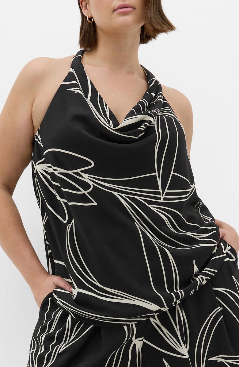 City Chic Shania Cowl Neck Sleeveless Top, Main, color, 