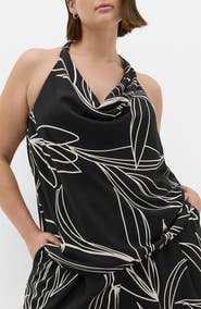 City Chic Shania Cowl Neck Sleeveless Top