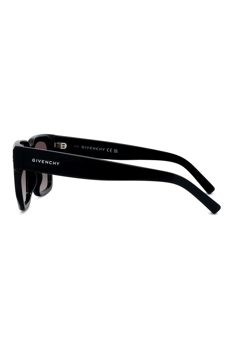 GV Day Square Sunglasses, Alternate, color, SHINY BLACK / GRADIENT SMOKE