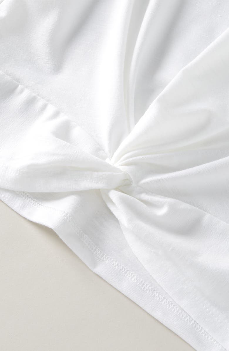 Zella Girl Kids' Twist Front T-Shirt, Alternate, color, White