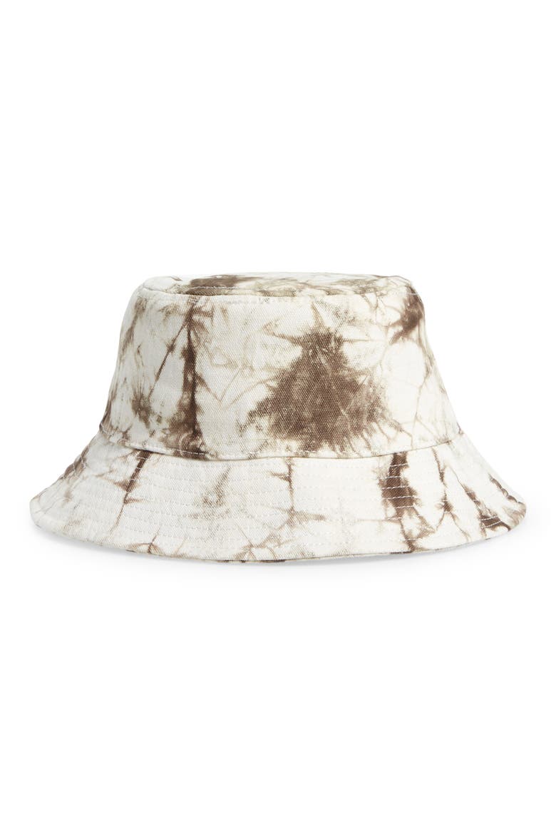 Tie Dye Short Brimmed Bucket Hat, Main, color, EARTHEN SAND