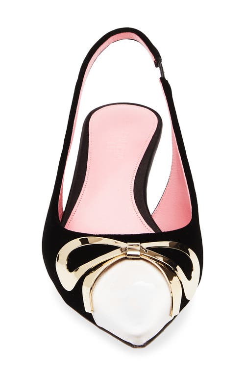 Giambattista Valli Bow Kitten Heel Slingback Pump
