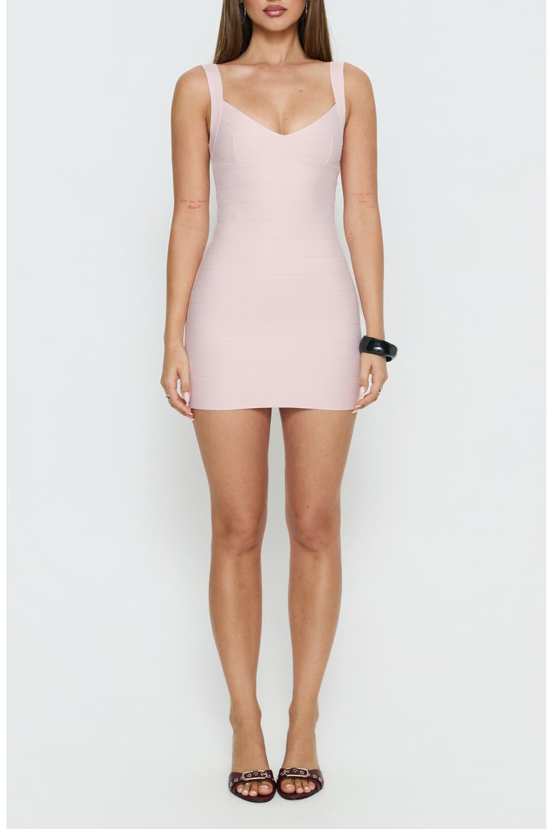 Justina Sleeveless Bandage Minidress, Main, color, PASTEL PINK