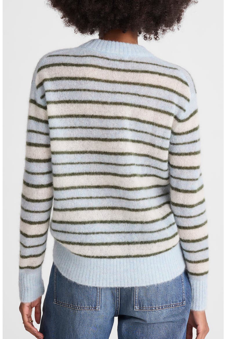 Oversize Pullover Sweater, Alternate, color, AQUA MULTI STRIPE