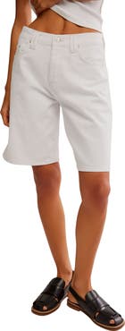 Free People Montana High Waist Denim Walking Shorts