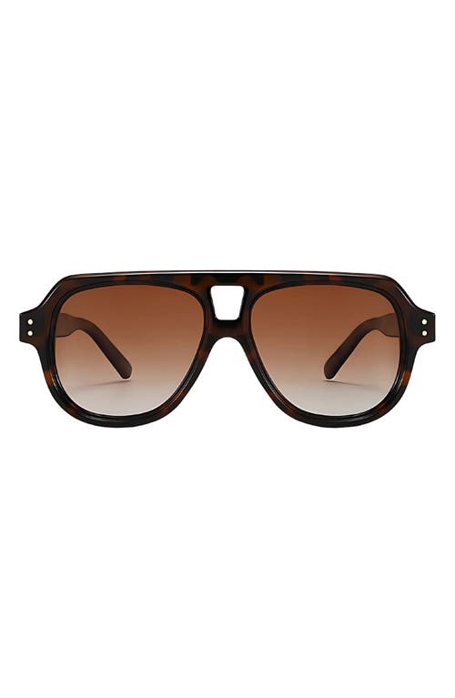 Fifth & Ninth Ender 53mm Polarized Aviator Sunglasses In Brown