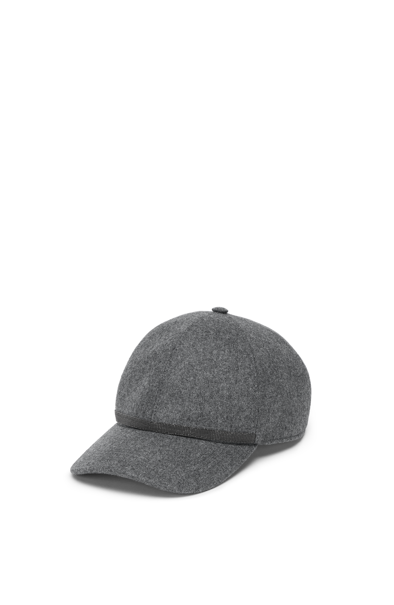 Brunello Cucinelli Baseball Cap with monili, Main, color, Dark Grey