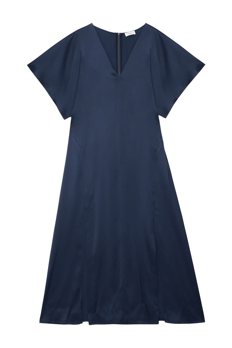Viscose Long Dress, Alternate, color, Blue