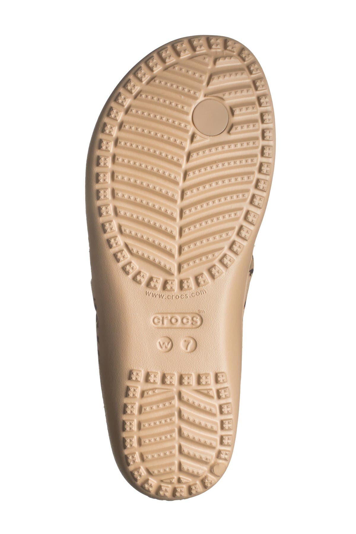 CROCS Kadee II Leopard Flip Flop Sandal, Alternate, color, Lpd/Gld