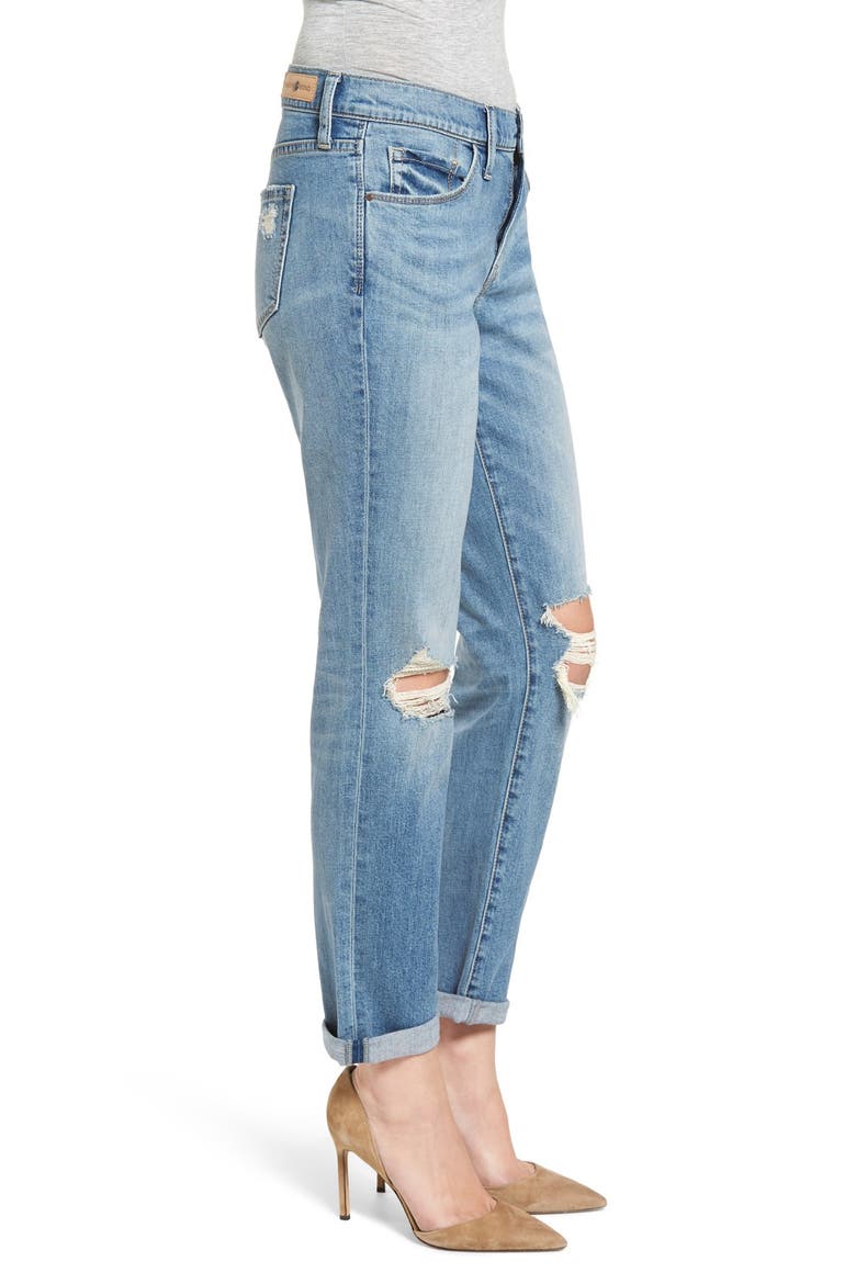 Treasure&Bond Ripped Boyfriend Jeans, Alternate, color, GRAVEL LIGHT DESTROY