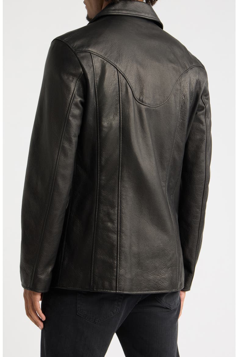 Freehold Leather Jacket, Alternate, color, BLACK