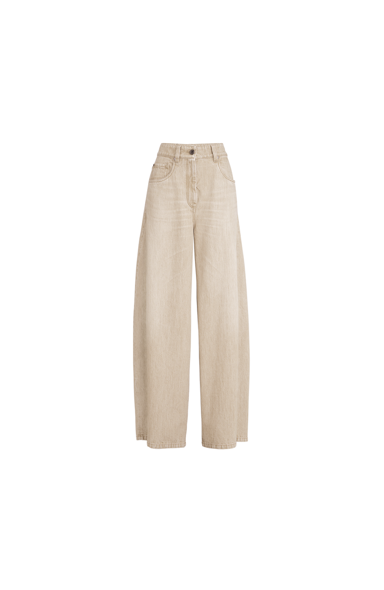 Brunello Cucinelli Authentic denim trousers, Main, color, Beige