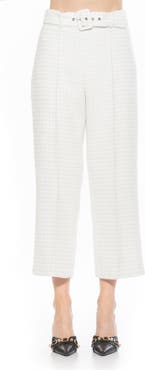 Alexia Admor Caden Tweed Wide Leg Pants