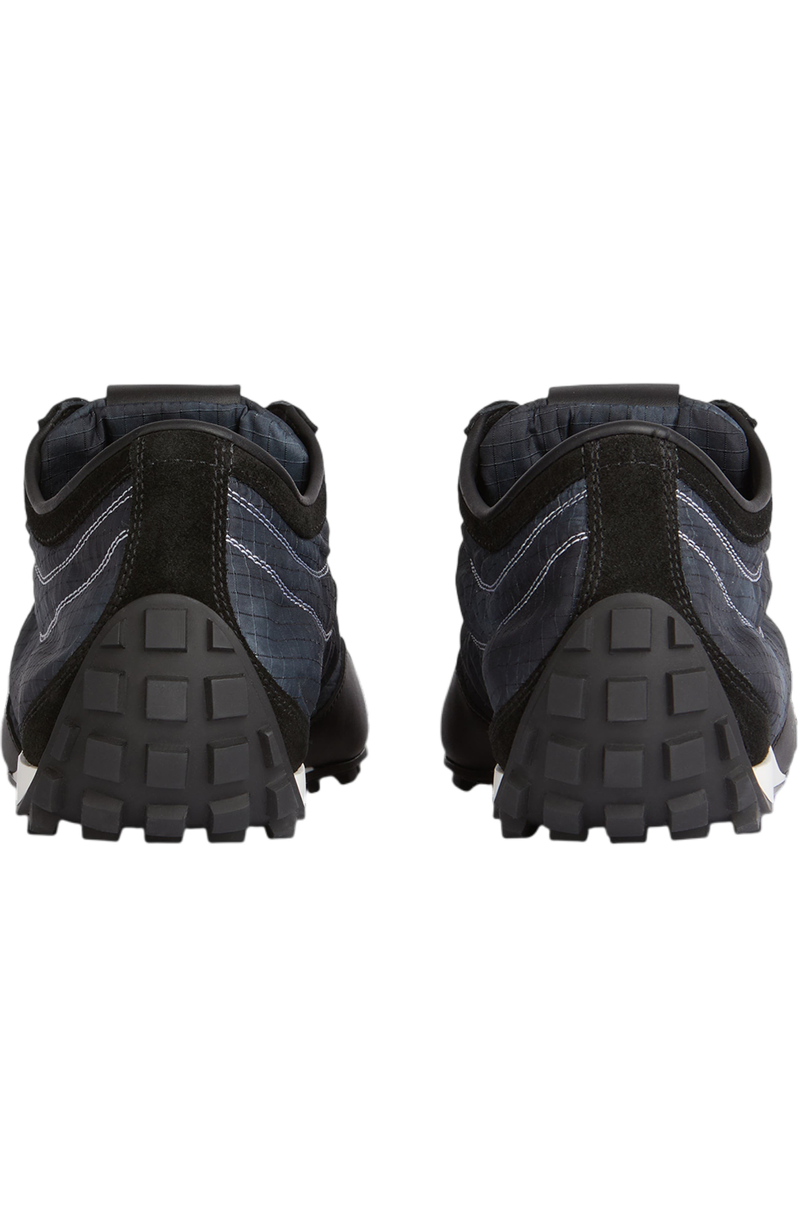 Racing Low trainers in nylon and leather, Alternate, color, black