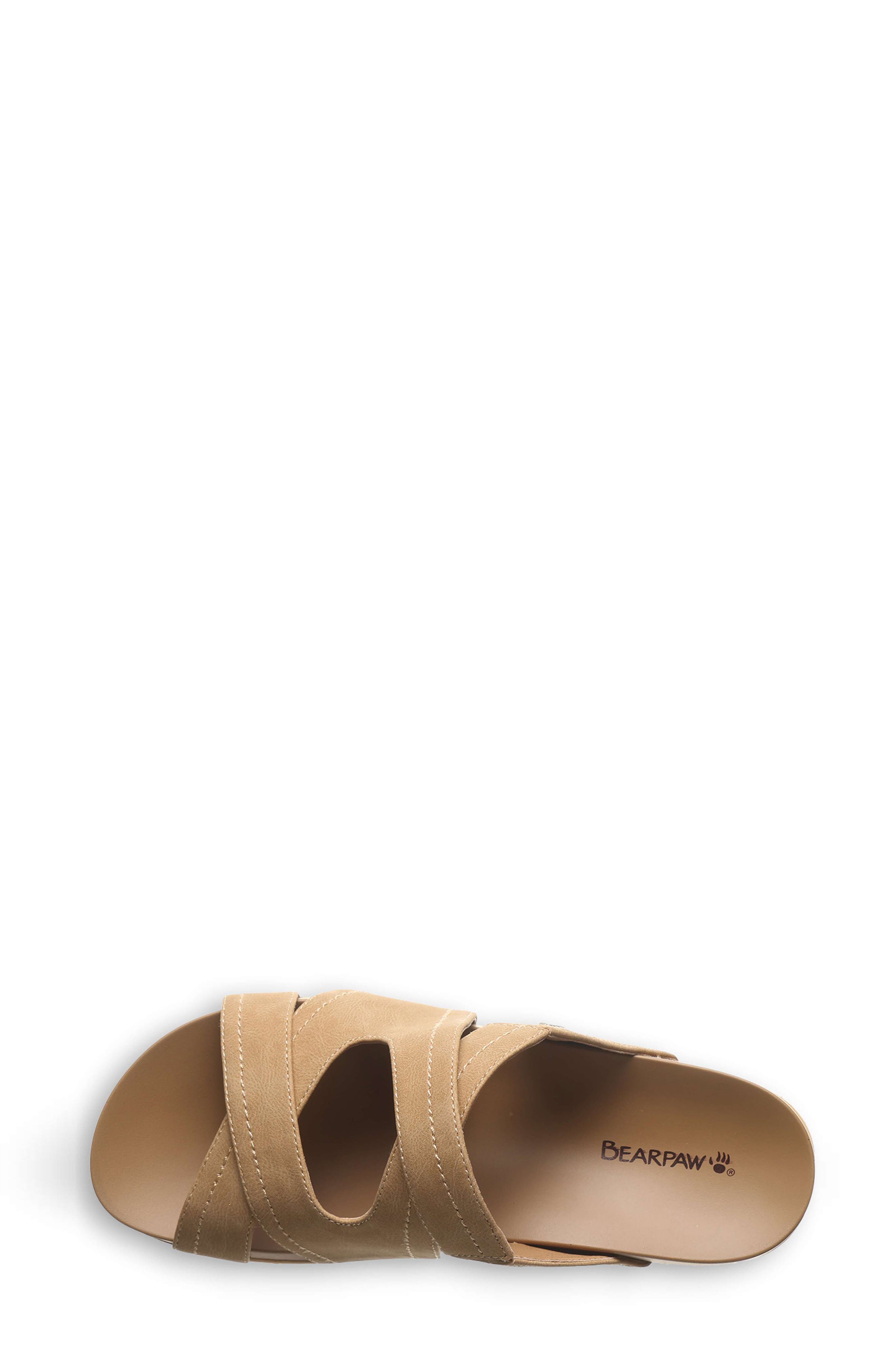 Crux Faux Leather Slide Sandal, Alternate, color, ICED COFFEE
