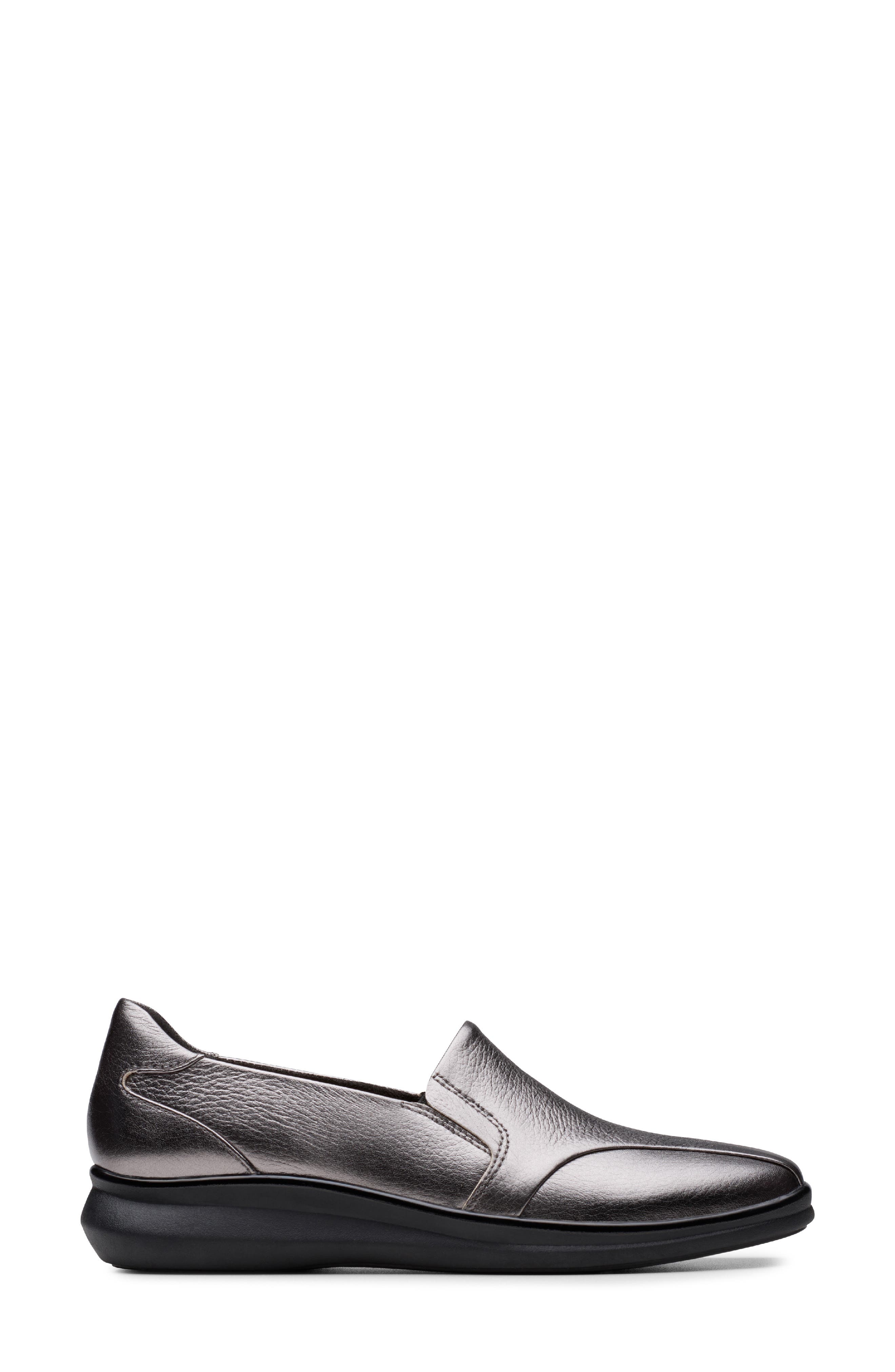 Lynelle Wedge Flat, Alternate, color, PEWTER METALLIC