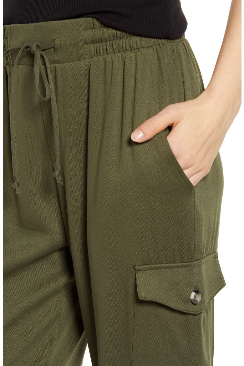 Twill Jogger Pants, Alternate, color, OLIVE