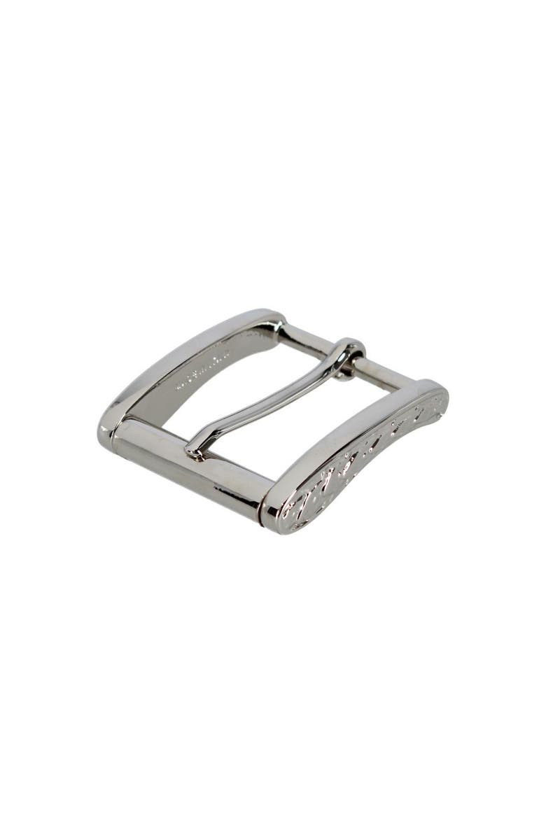 Trafalgar 35mm Solid Brass Italian Classic Arched Rectangular Harness Belt Buckle, Alternate, color, English Silver