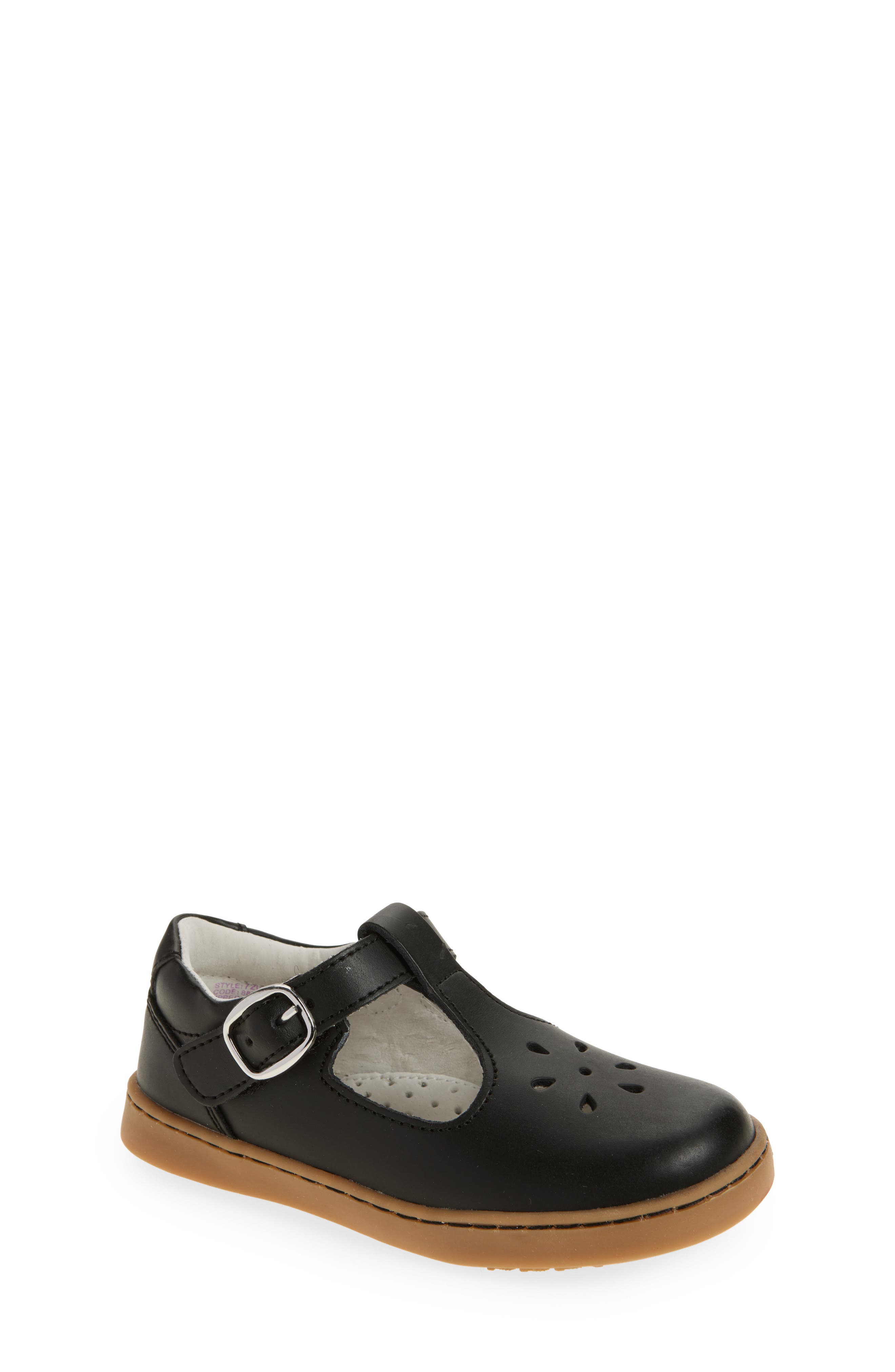 L'AMOUR Chelsea T-Strap Shoe, Main, color, Black