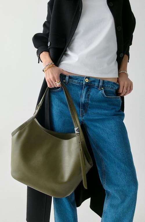 Kate Spade New York Deco Fine Grain Leather Tulip Tote In Green