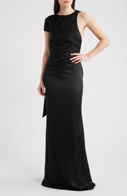 Sonya Moda Crista Open Back Satin Mermaid Gown