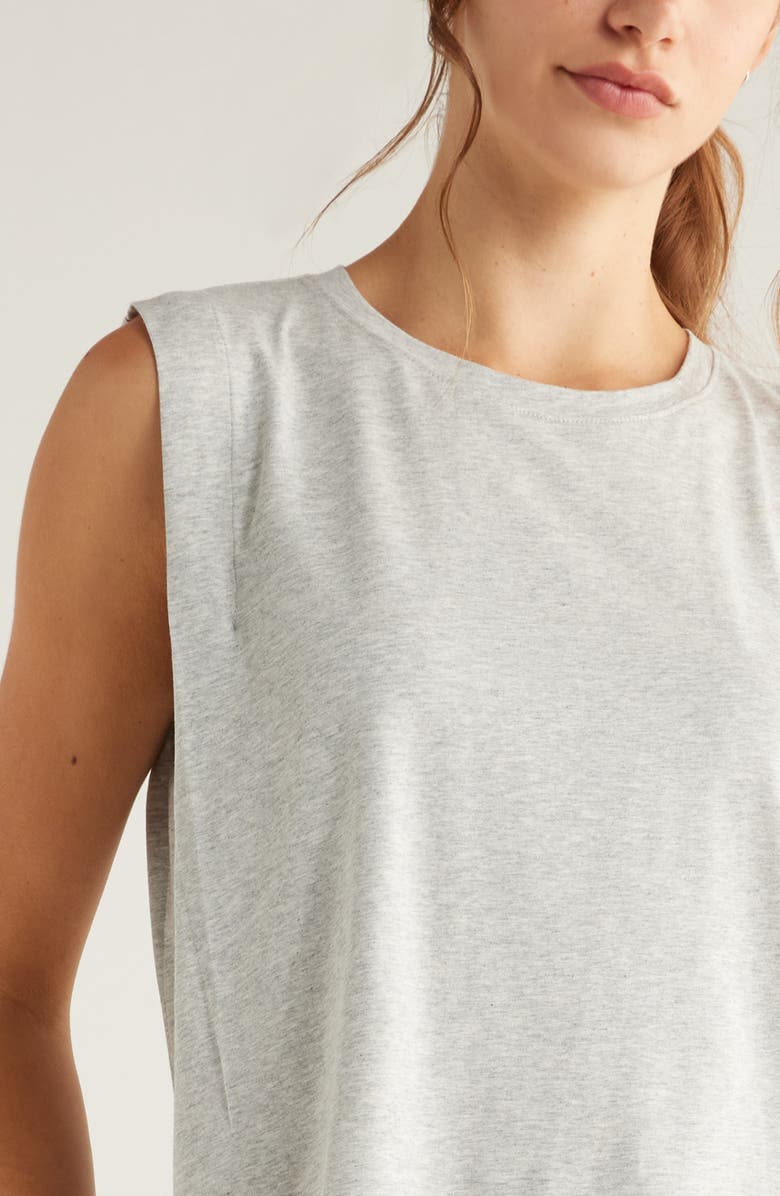 Zella New Take Boxy Tank Top, Alternate, color, Grey Light Heather