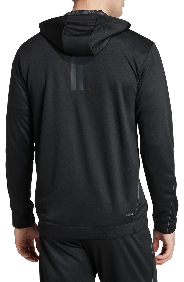 adidas Train Essentials Seasonals Full Zip Hoodie, Alternate, color, Black