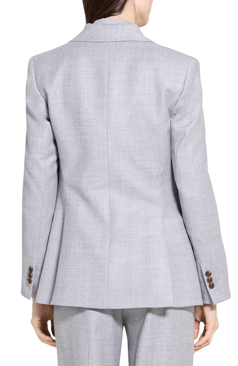 Theory Lynnia Sleek Virgin Wool Blazer, Alternate, color, New Light Heather