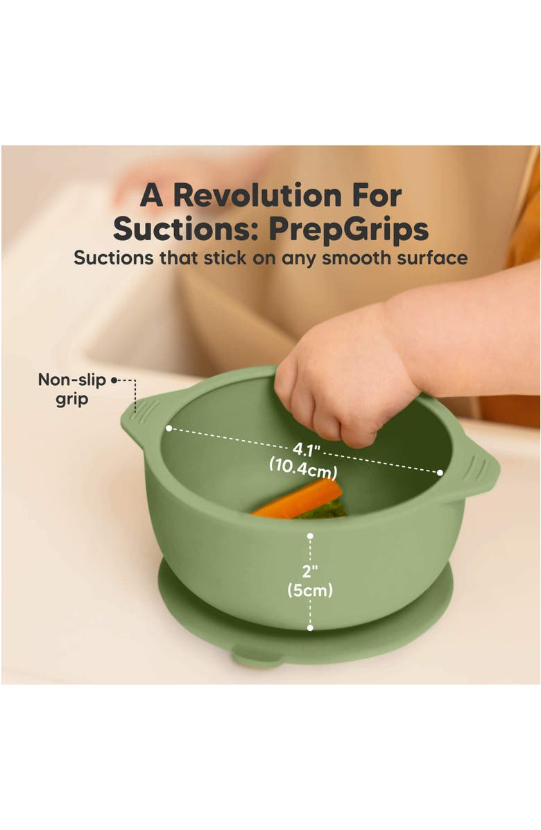 KeaBabies 2-Pack Silicone Suction Bowls, Alternate, color, Desert