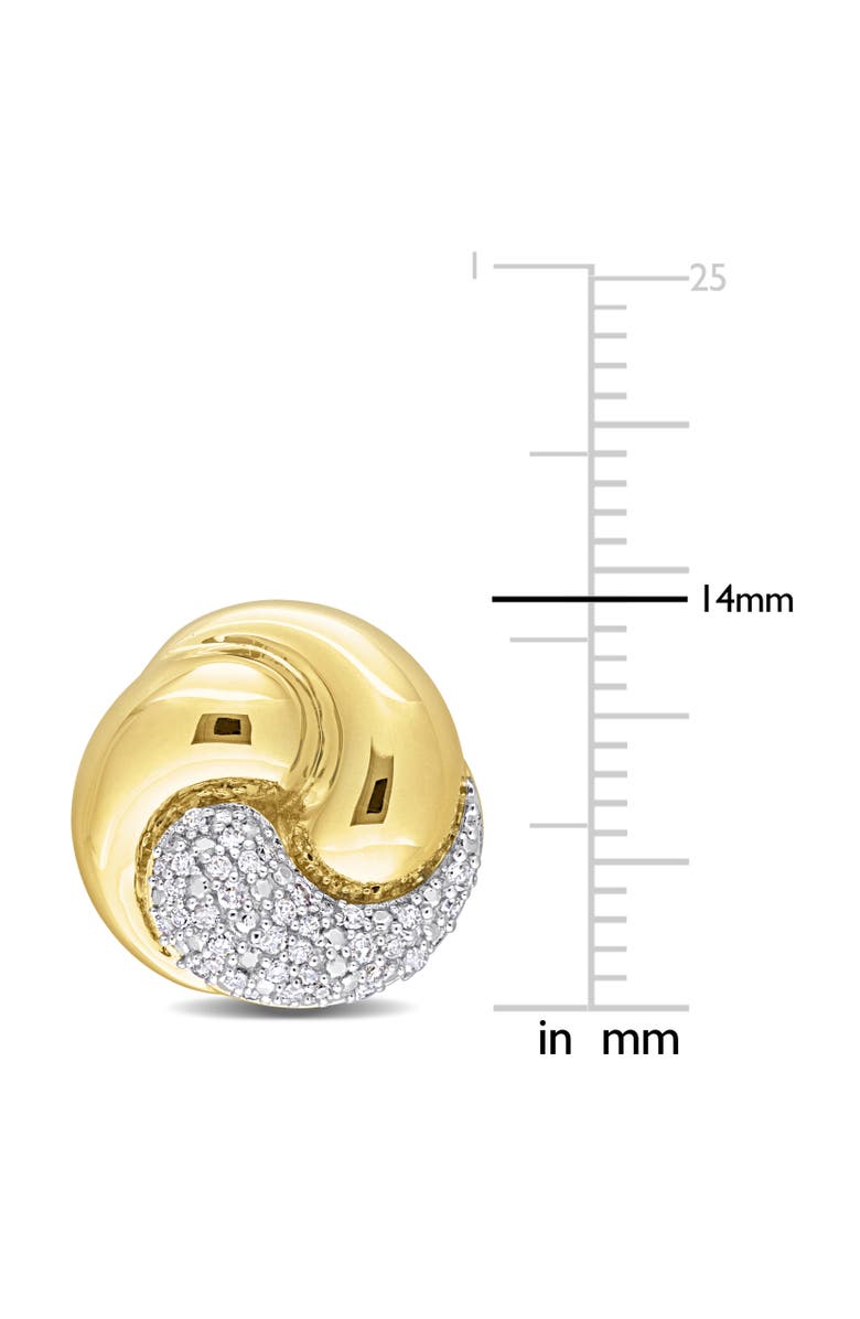 Julianna B. Diamond Swirl Stud Earrings 14k Yellow Gold, Alternate, color, 