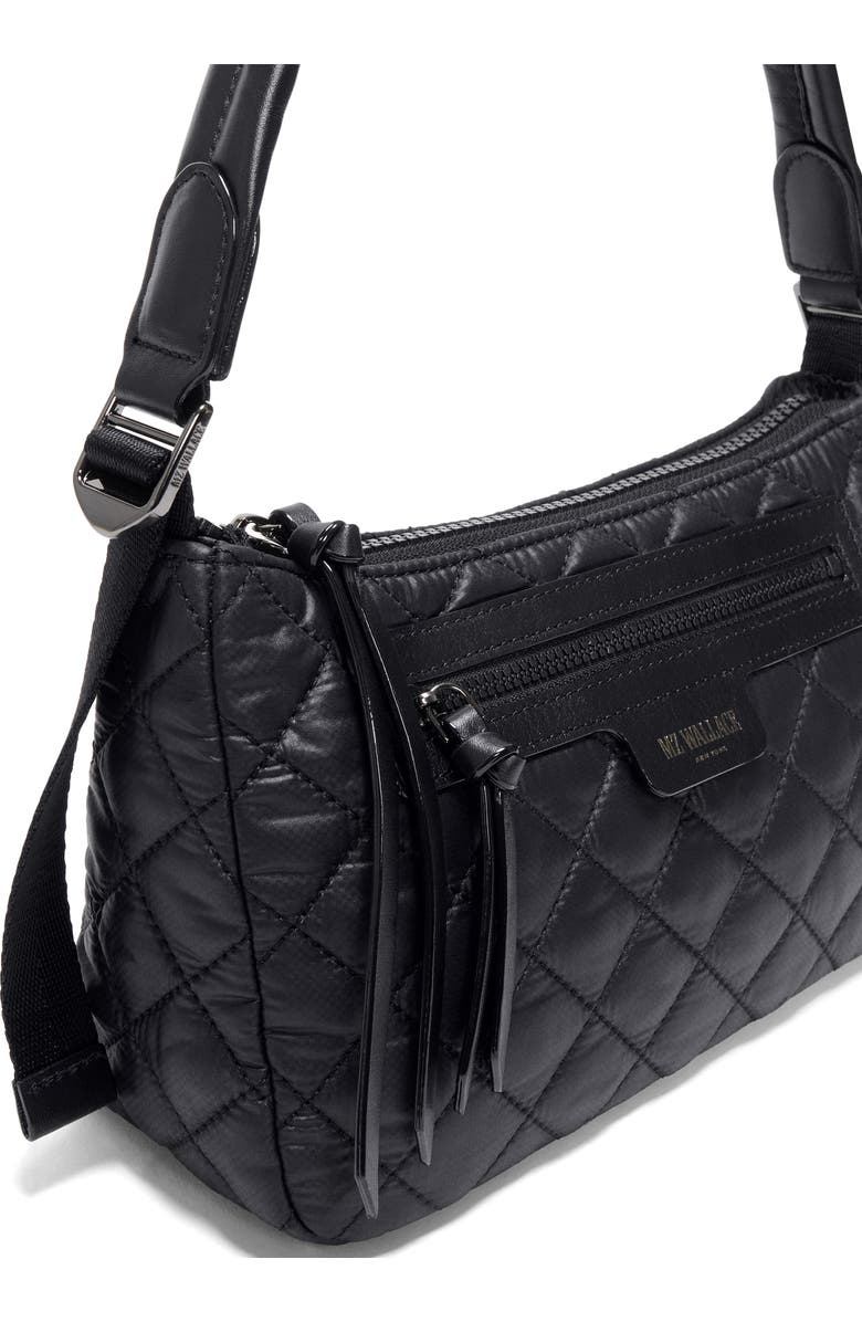 MZ Wallace Small Park Quilted Nylon Shoulder Bag, Alternate, color, Black